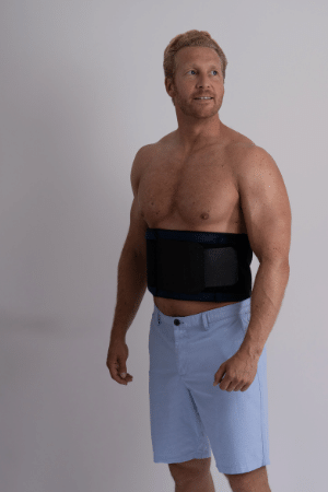 Man wearing Prime Science Fat Freezing belts on stomach